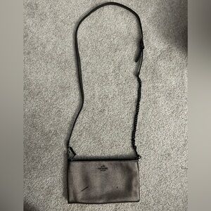 Coach Gold and Black Leather Crossbody Bag